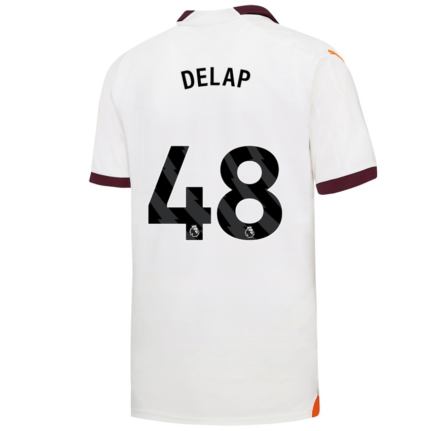 Herren Liam Delap #48 Weiß Auswärtstrikot Trikot 2023/24 T-Shirt