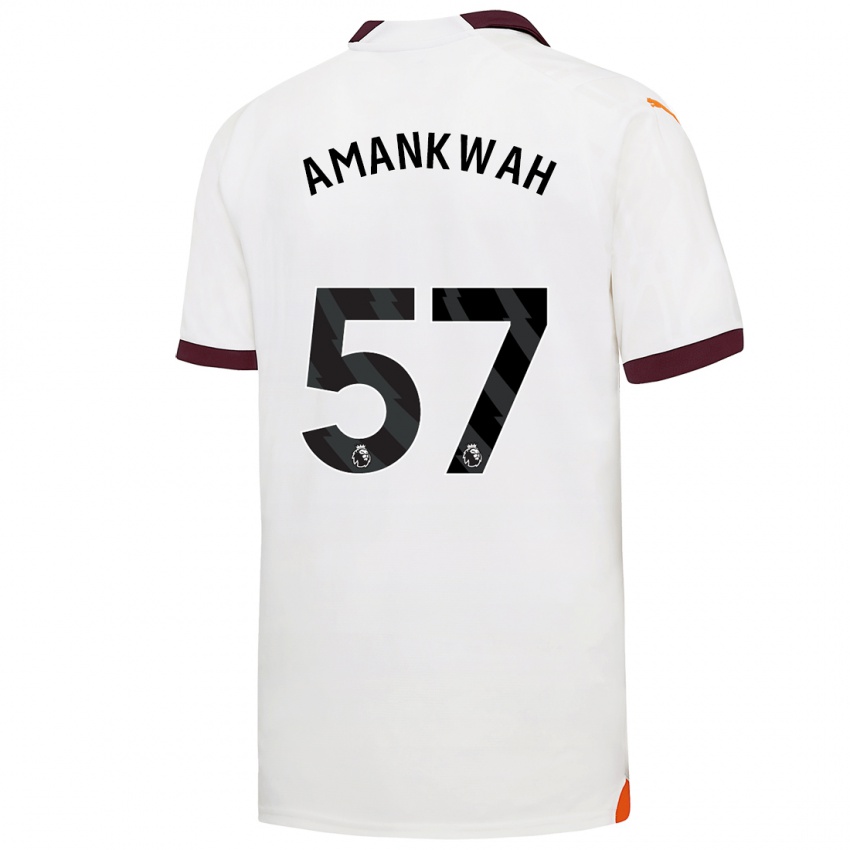 Herren Yeboah Amankwah #57 Weiß Auswärtstrikot Trikot 2023/24 T-Shirt