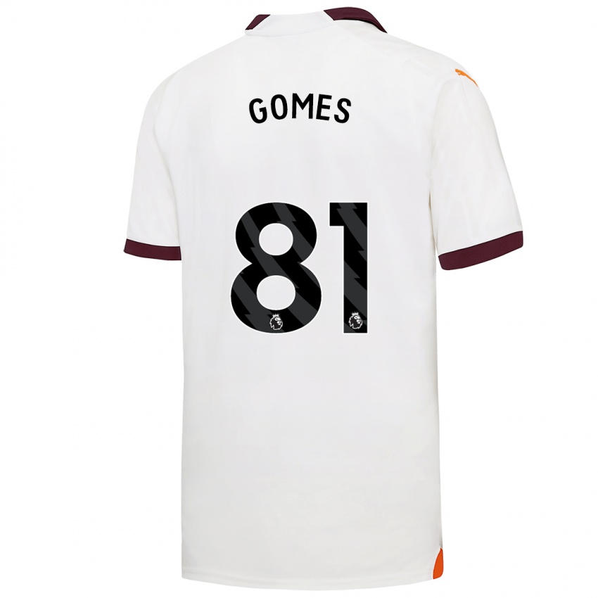 Herren Claudio Gomes #81 Weiß Auswärtstrikot Trikot 2023/24 T-Shirt