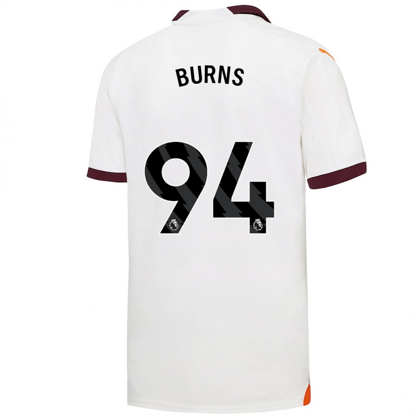Herren Finley Burns #94 Weiß Auswärtstrikot Trikot 2023/24 T-Shirt