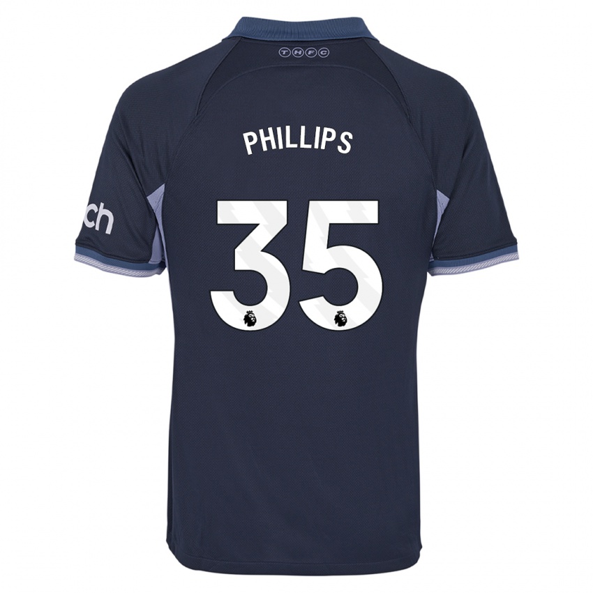 Herren Ashley Phillips #35 Dunkelblau Auswärtstrikot Trikot 2023/24 T-Shirt