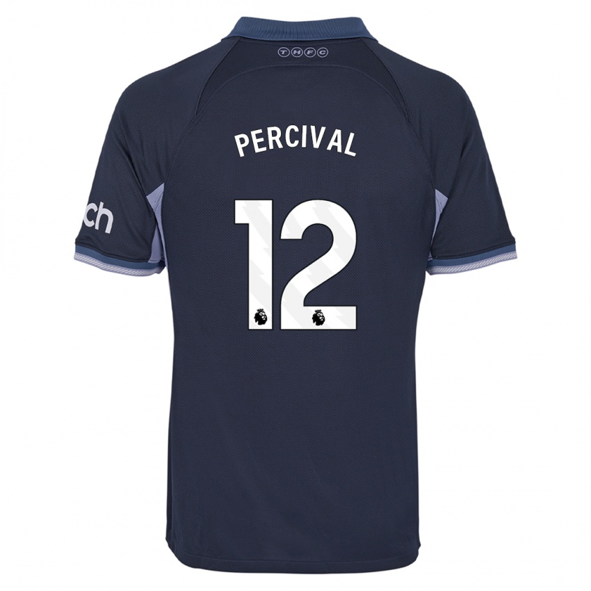 Herren Ria Percival #12 Dunkelblau Auswärtstrikot Trikot 2023/24 T-Shirt