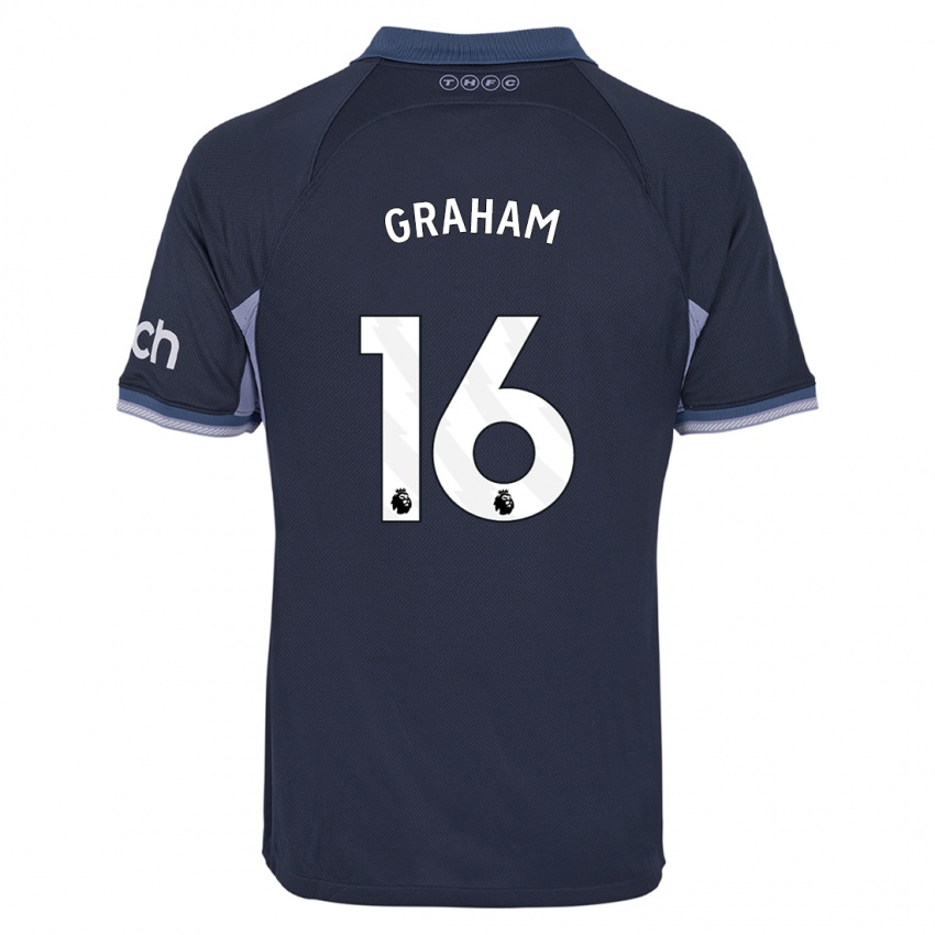 Herren Kit Graham #16 Dunkelblau Auswärtstrikot Trikot 2023/24 T-Shirt