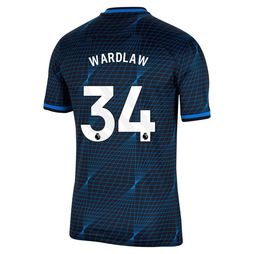 Herren Charlotte Wardlaw #34 Dunkelblau Auswärtstrikot Trikot 2023/24 T-Shirt