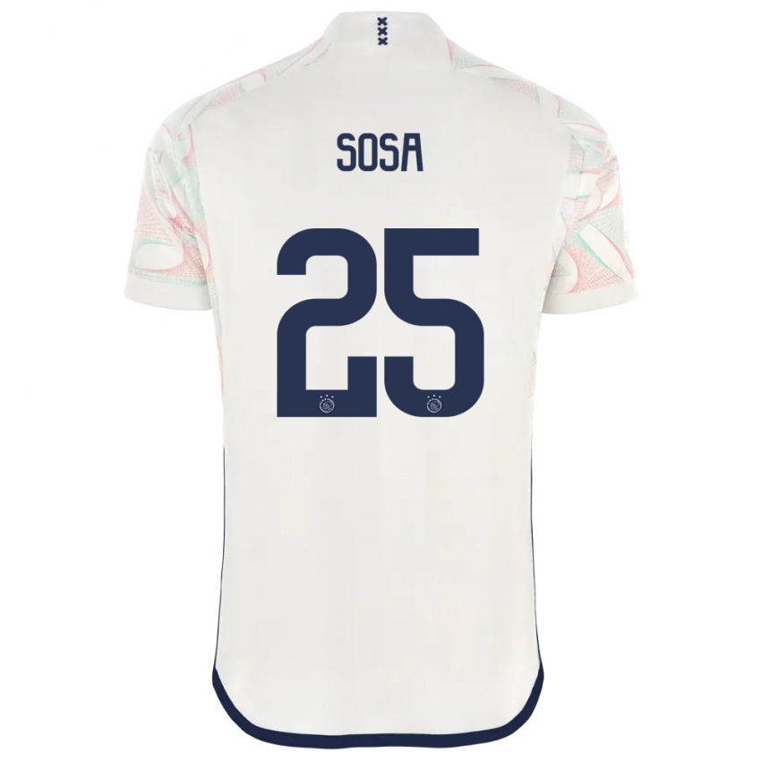 Herren Borna Sosa #25 Weiß Auswärtstrikot Trikot 2023/24 T-Shirt