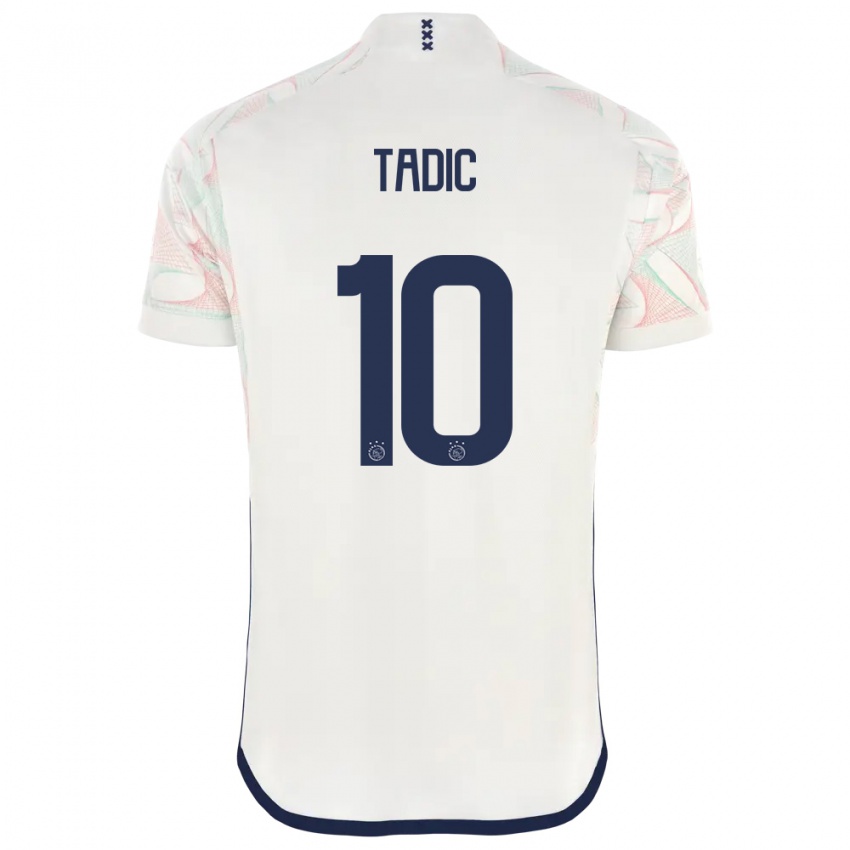 Herren Dusan Tadic #10 Weiß Auswärtstrikot Trikot 2023/24 T-Shirt