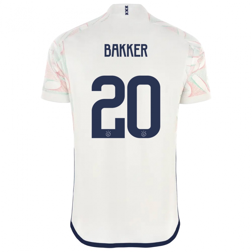 Herren Eshly Bakker #20 Weiß Auswärtstrikot Trikot 2023/24 T-Shirt