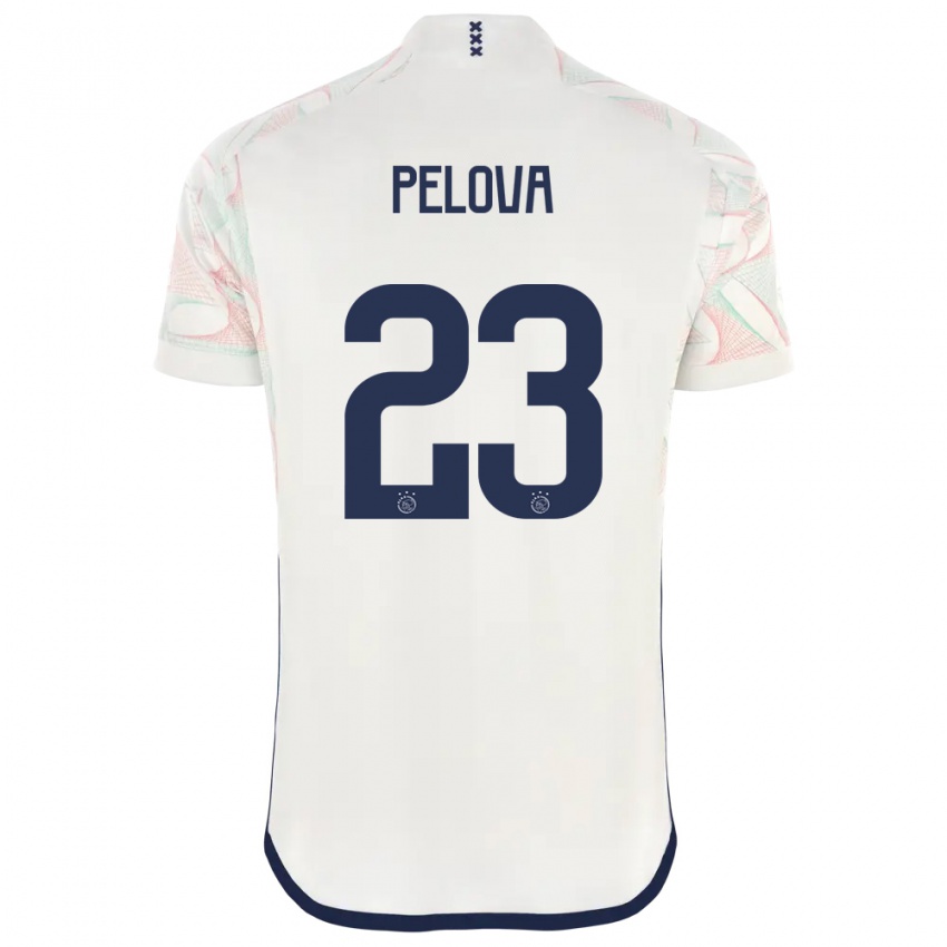 Herren Victoria Pelova #23 Weiß Auswärtstrikot Trikot 2023/24 T-Shirt