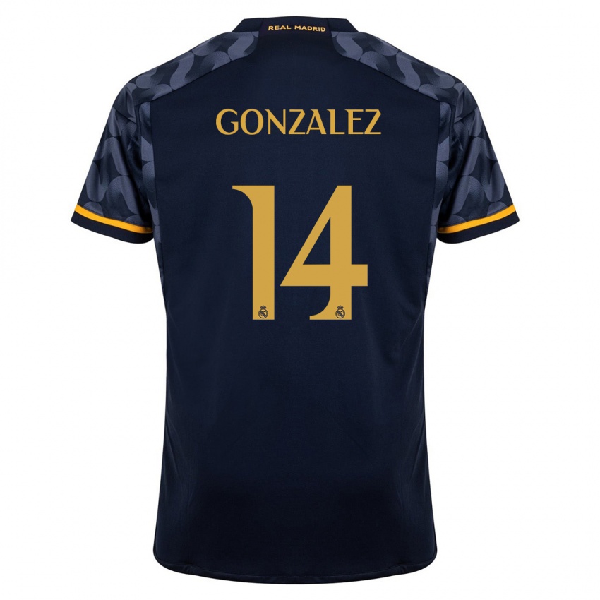 Herren David Gonzalez #14 Dunkelblau Auswärtstrikot Trikot 2023/24 T-Shirt