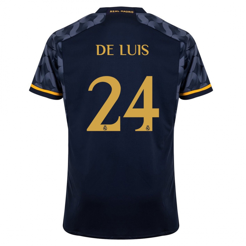 Herren Mario De Luis #24 Dunkelblau Auswärtstrikot Trikot 2023/24 T-Shirt