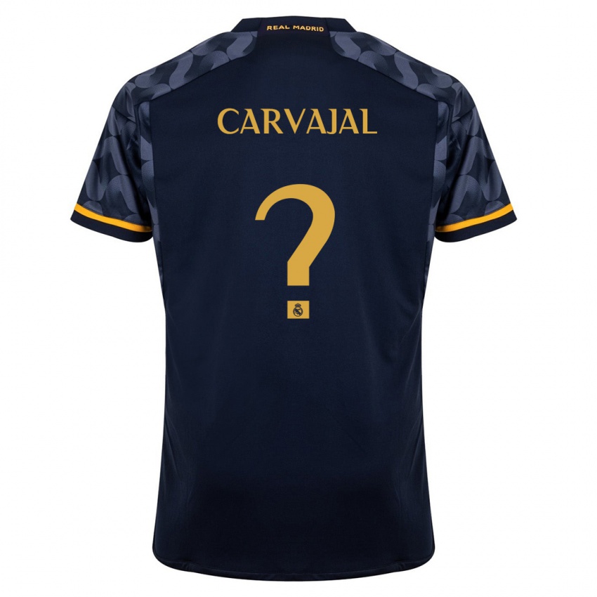 Herren Angel Carvajal #0 Dunkelblau Auswärtstrikot Trikot 2023/24 T-Shirt