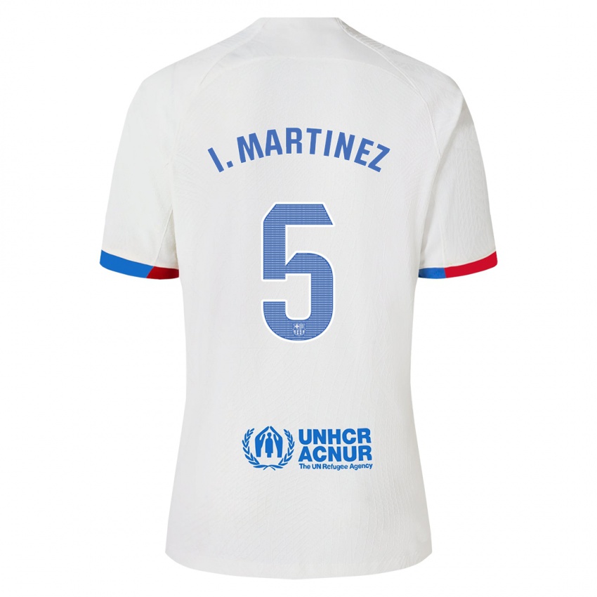 Herren Inigo Martinez #5 Weiß Auswärtstrikot Trikot 2023/24 T-Shirt