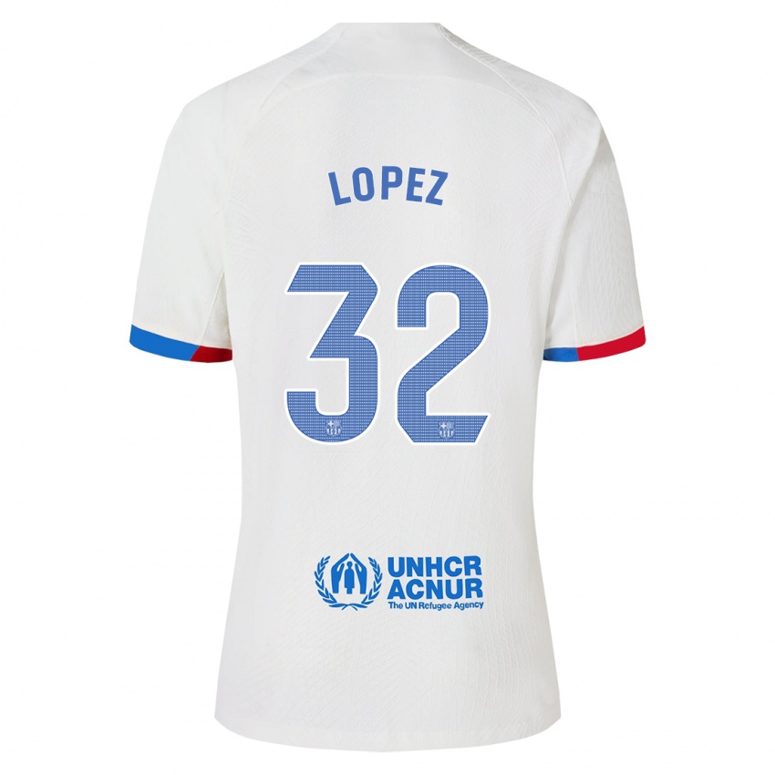 Herren Fermin Lopez #32 Weiß Auswärtstrikot Trikot 2023/24 T-Shirt