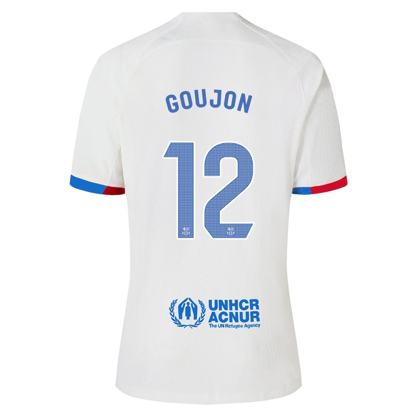 Herren Iker Goujon #12 Weiß Auswärtstrikot Trikot 2023/24 T-Shirt