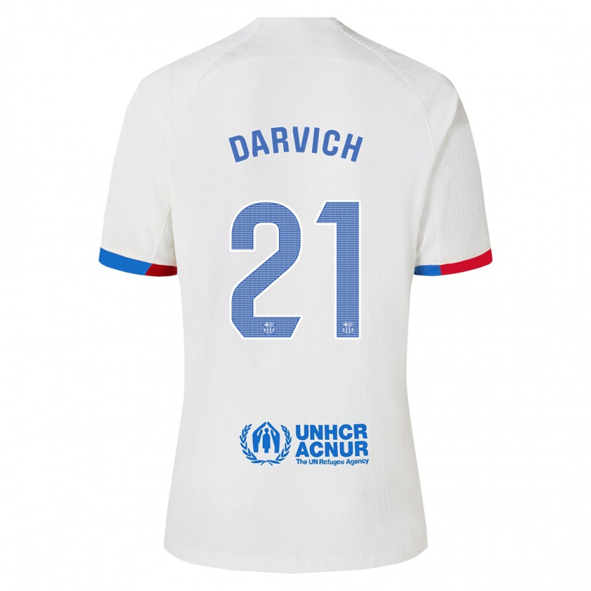 Herren Noah Darvich #21 Weiß Auswärtstrikot Trikot 2023/24 T-Shirt