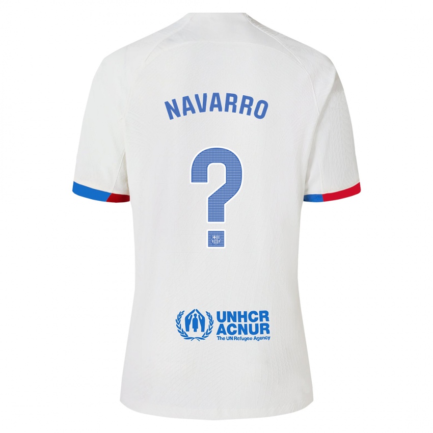 Herren Albert Navarro #0 Weiß Auswärtstrikot Trikot 2023/24 T-Shirt