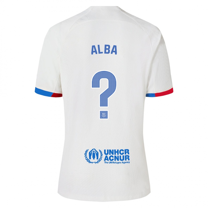 Herren Javi Alba #0 Weiß Auswärtstrikot Trikot 2023/24 T-Shirt