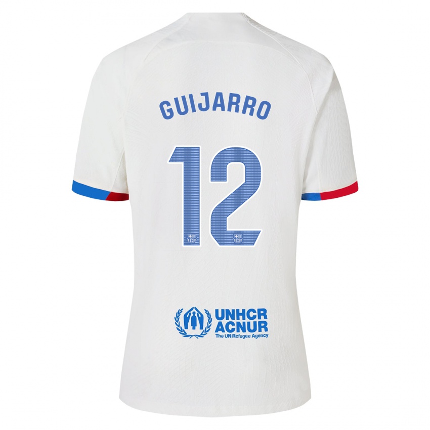 Herren Patricia Guijarro #12 Weiß Auswärtstrikot Trikot 2023/24 T-Shirt