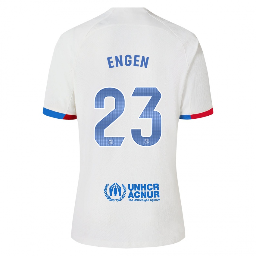 Herren Ingrid Engen #23 Weiß Auswärtstrikot Trikot 2023/24 T-Shirt