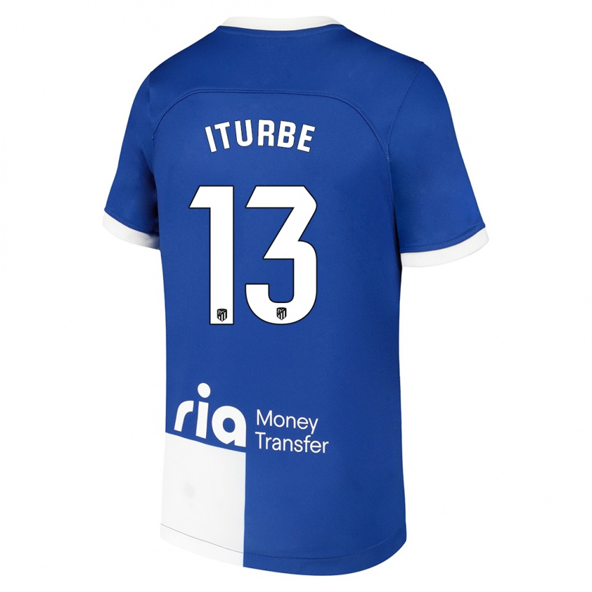 Herren Alejandro Iturbe #13 Blau Weiss Auswärtstrikot Trikot 2023/24 T-Shirt