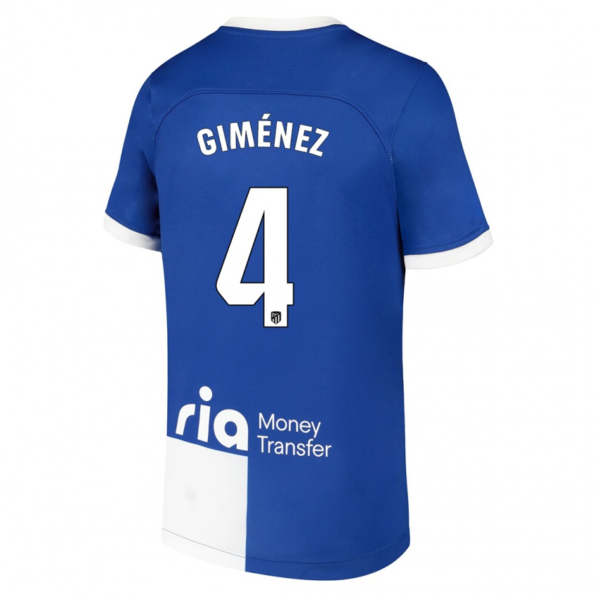 Herren Félix Giménez #4 Blau Weiss Auswärtstrikot Trikot 2023/24 T-Shirt
