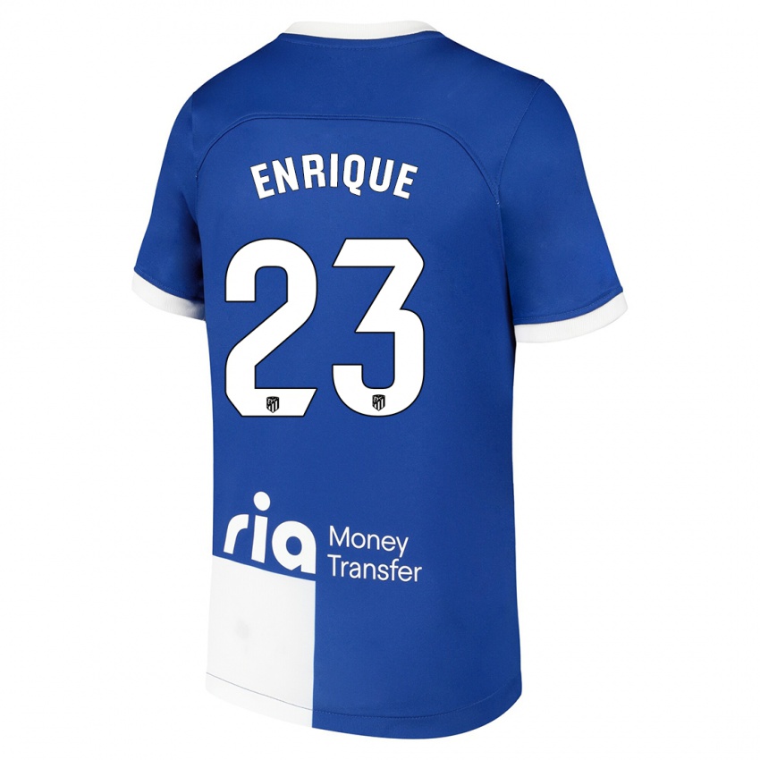 Herren Gustavo Enrique #23 Blau Weiss Auswärtstrikot Trikot 2023/24 T-Shirt