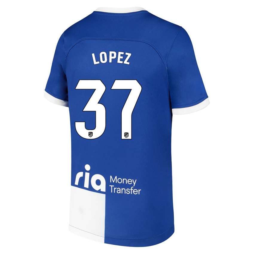 Herren Alex Lopez #37 Blau Weiss Auswärtstrikot Trikot 2023/24 T-Shirt