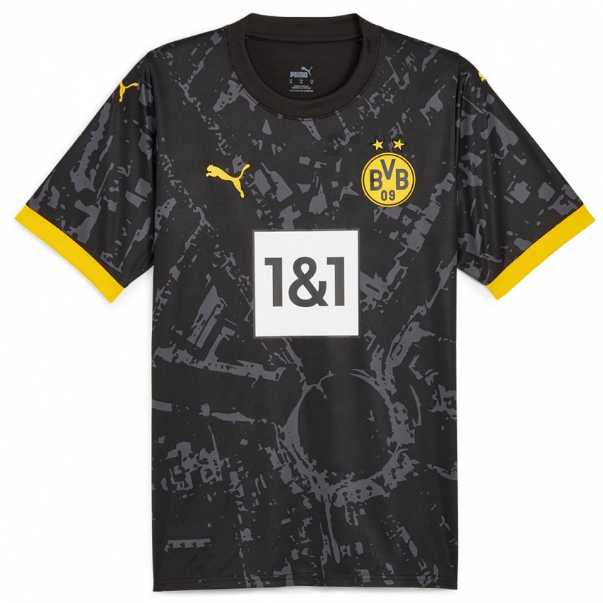 Herren Mats Hölscher #15 Schwarz Auswärtstrikot Trikot 2023/24 T-Shirt
