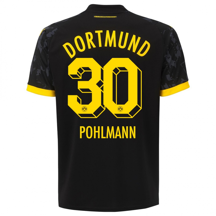 Herren Ole Pohlmann #30 Schwarz Auswärtstrikot Trikot 2023/24 T-Shirt