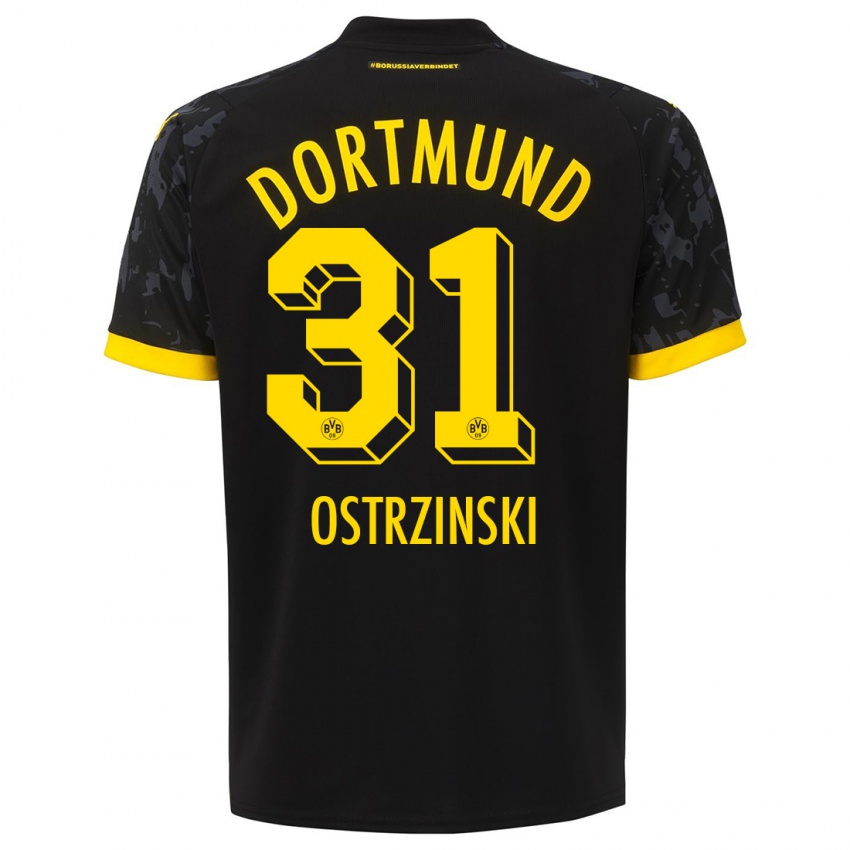 Herren Silas Ostrzinski #31 Schwarz Auswärtstrikot Trikot 2023/24 T-Shirt