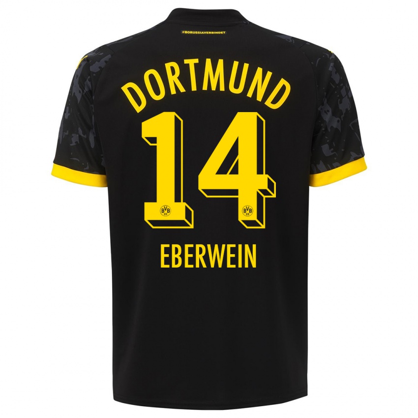 Herren Michael Eberwein #14 Schwarz Auswärtstrikot Trikot 2023/24 T-Shirt