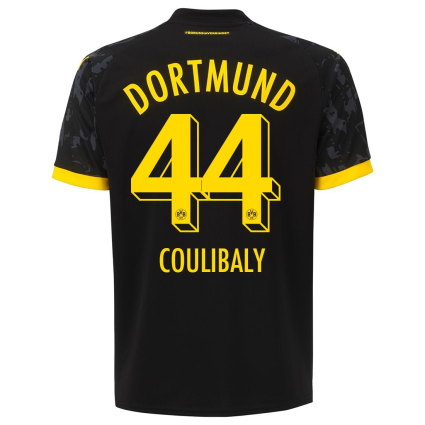 Herren Soumaila Coulibaly #44 Schwarz Auswärtstrikot Trikot 2023/24 T-Shirt