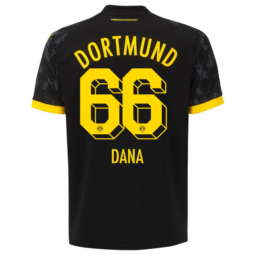Herren Bleckmann Dana #66 Schwarz Auswärtstrikot Trikot 2023/24 T-Shirt