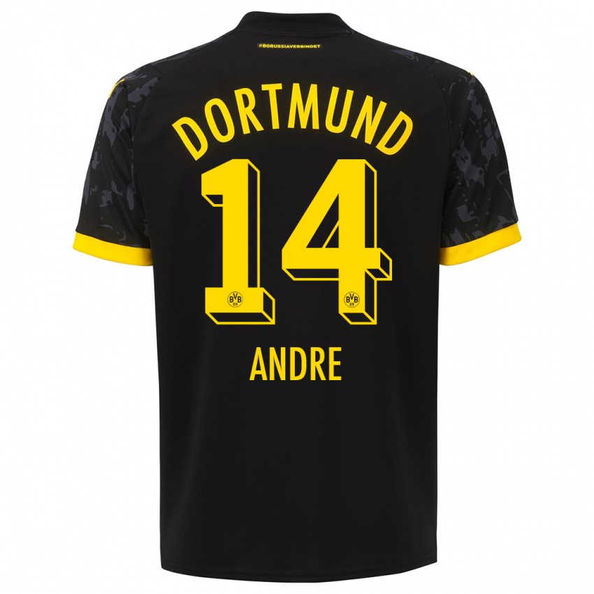 Herren Fuhr Andre #14 Schwarz Auswärtstrikot Trikot 2023/24 T-Shirt
