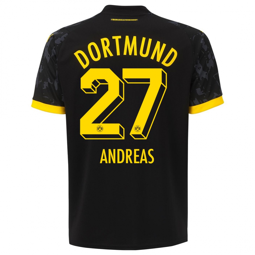 Herren Kuno Andreas #27 Schwarz Auswärtstrikot Trikot 2023/24 T-Shirt
