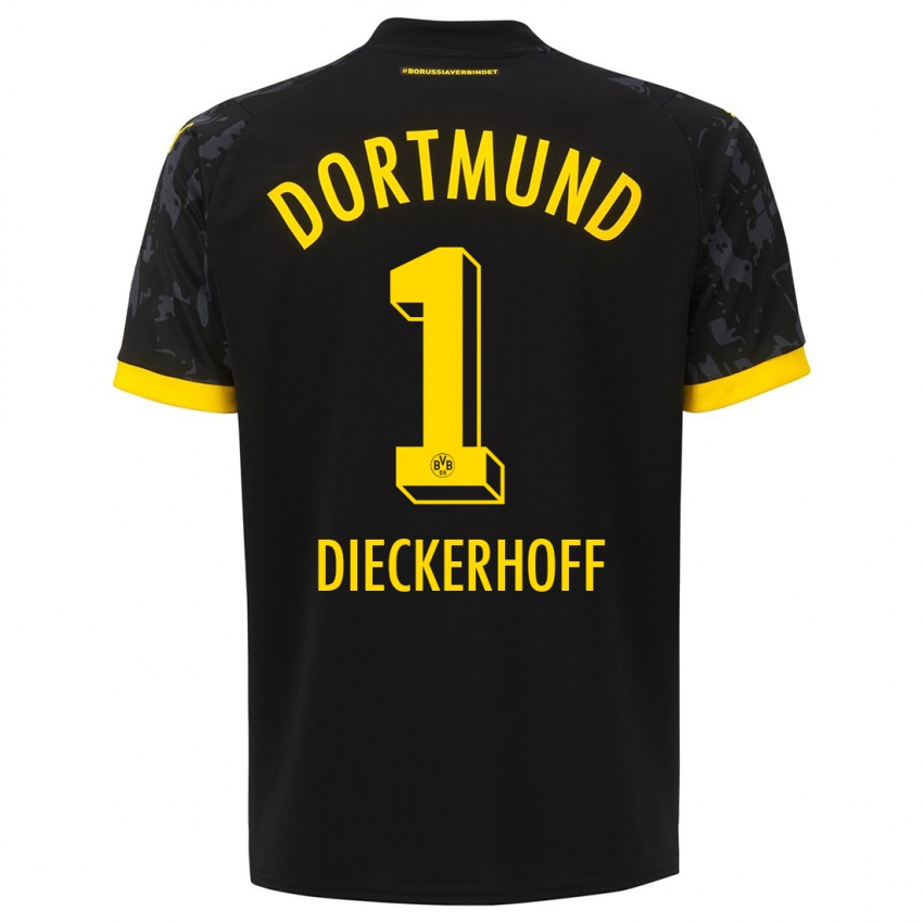 Herren Max Dieckerhoff #1 Schwarz Auswärtstrikot Trikot 2023/24 T-Shirt