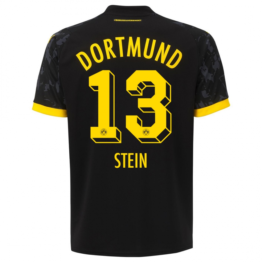 Herren Daniel Stein #13 Schwarz Auswärtstrikot Trikot 2023/24 T-Shirt