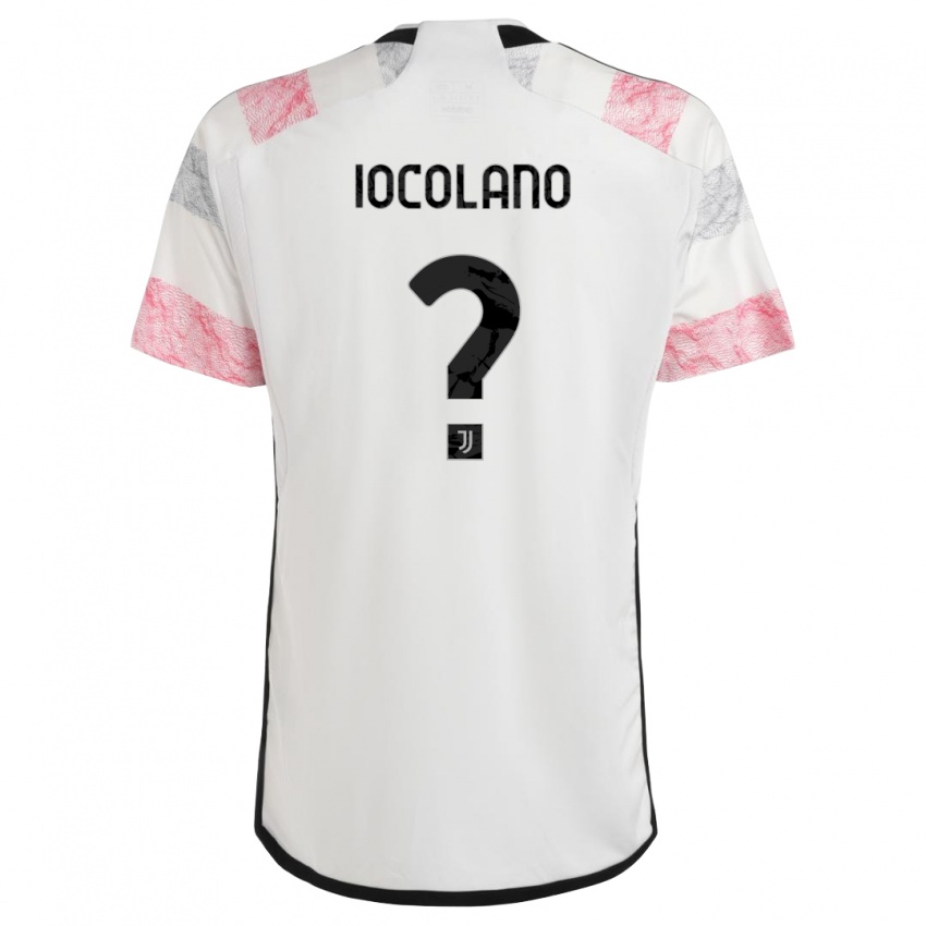 Herren Simone Iocolano #0 Weiß Rosa Auswärtstrikot Trikot 2023/24 T-Shirt