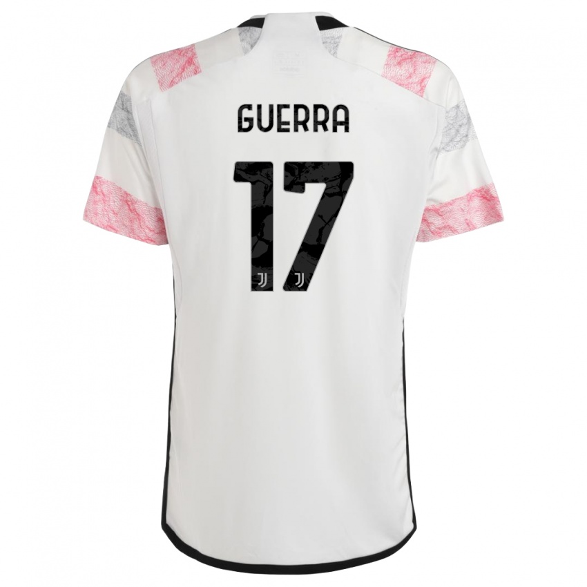 Herren Simone Guerra #17 Weiß Rosa Auswärtstrikot Trikot 2023/24 T-Shirt