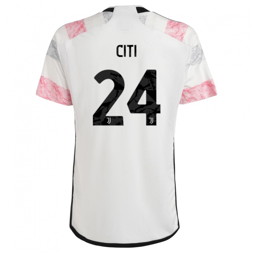 Herren Alessandro Citi #24 Weiß Rosa Auswärtstrikot Trikot 2023/24 T-Shirt