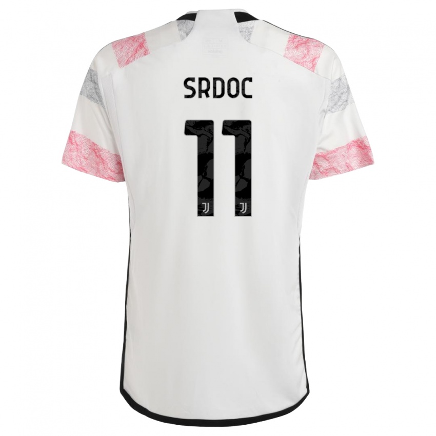 Herren Ivano Srdoc #11 Weiß Rosa Auswärtstrikot Trikot 2023/24 T-Shirt