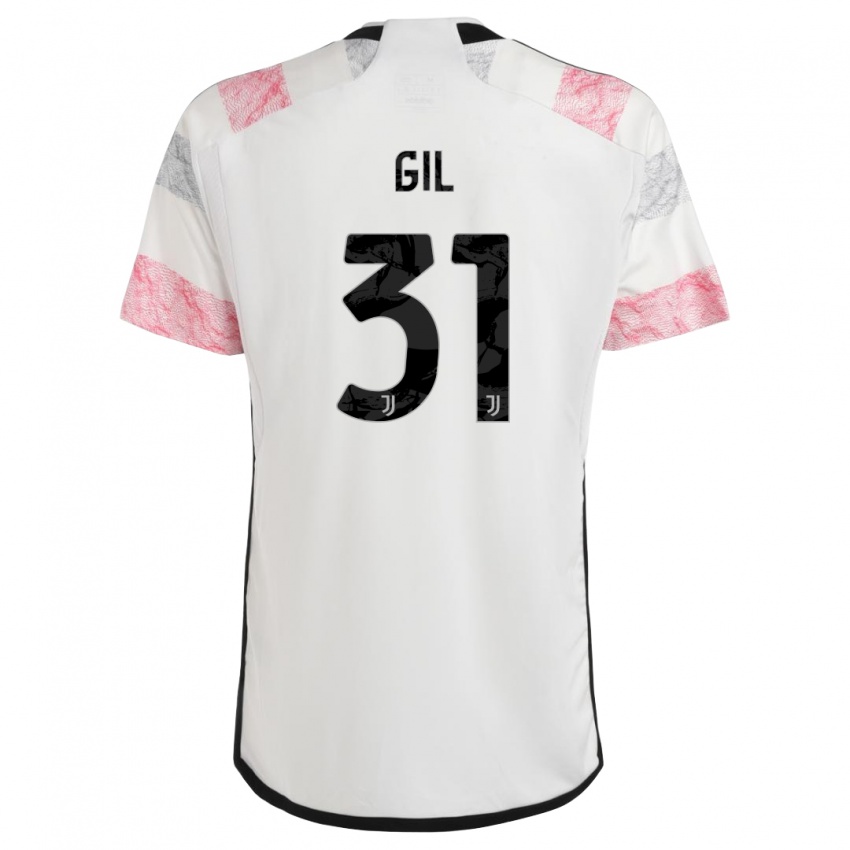 Herren Javier Gil #31 Weiß Rosa Auswärtstrikot Trikot 2023/24 T-Shirt