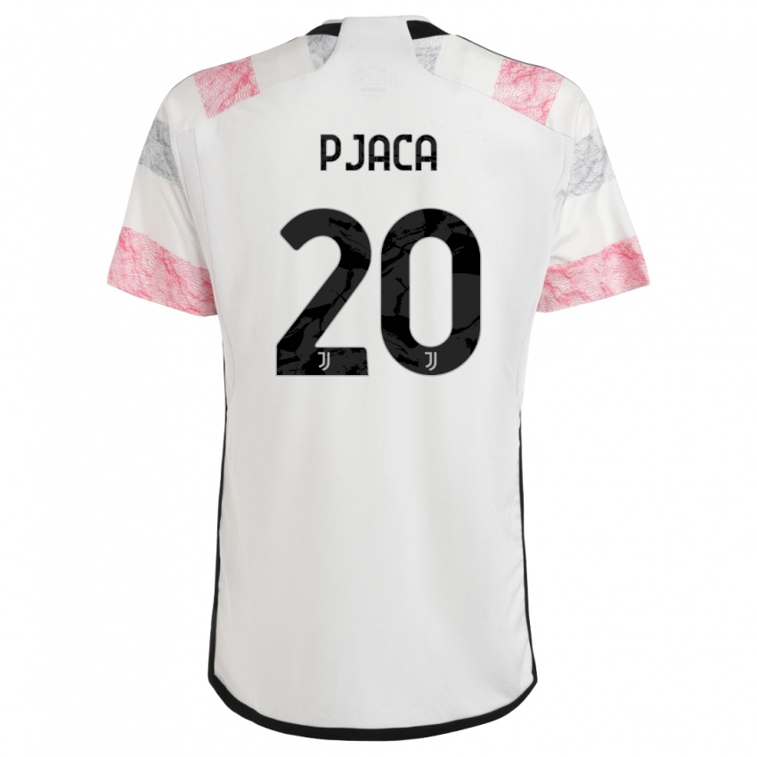 Herren Marko Pjaca #20 Weiß Rosa Auswärtstrikot Trikot 2023/24 T-Shirt