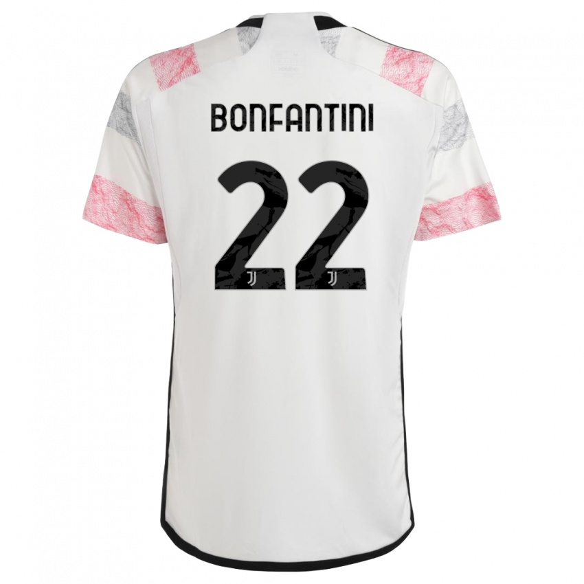 Herren Agnese Bonfantini #22 Weiß Rosa Auswärtstrikot Trikot 2023/24 T-Shirt
