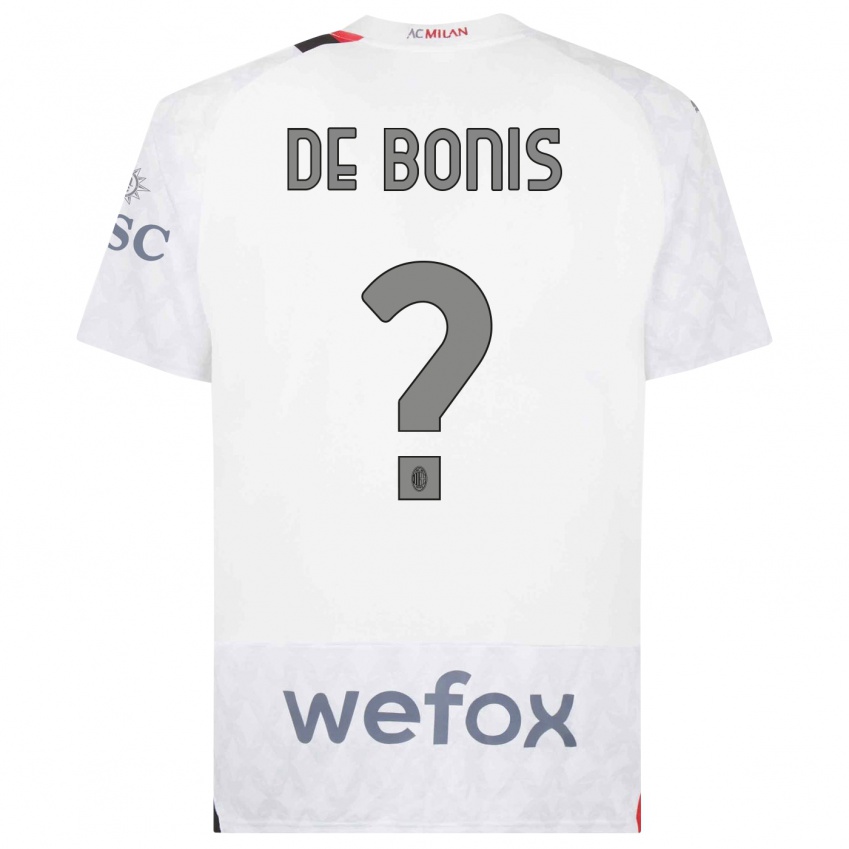 Herren Andrea De Bonis #0 Weiß Auswärtstrikot Trikot 2023/24 T-Shirt