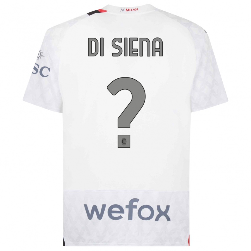 Herren Andrea Di Siena #0 Weiß Auswärtstrikot Trikot 2023/24 T-Shirt