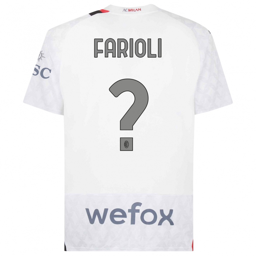 Herren Simone Farioli #0 Weiß Auswärtstrikot Trikot 2023/24 T-Shirt
