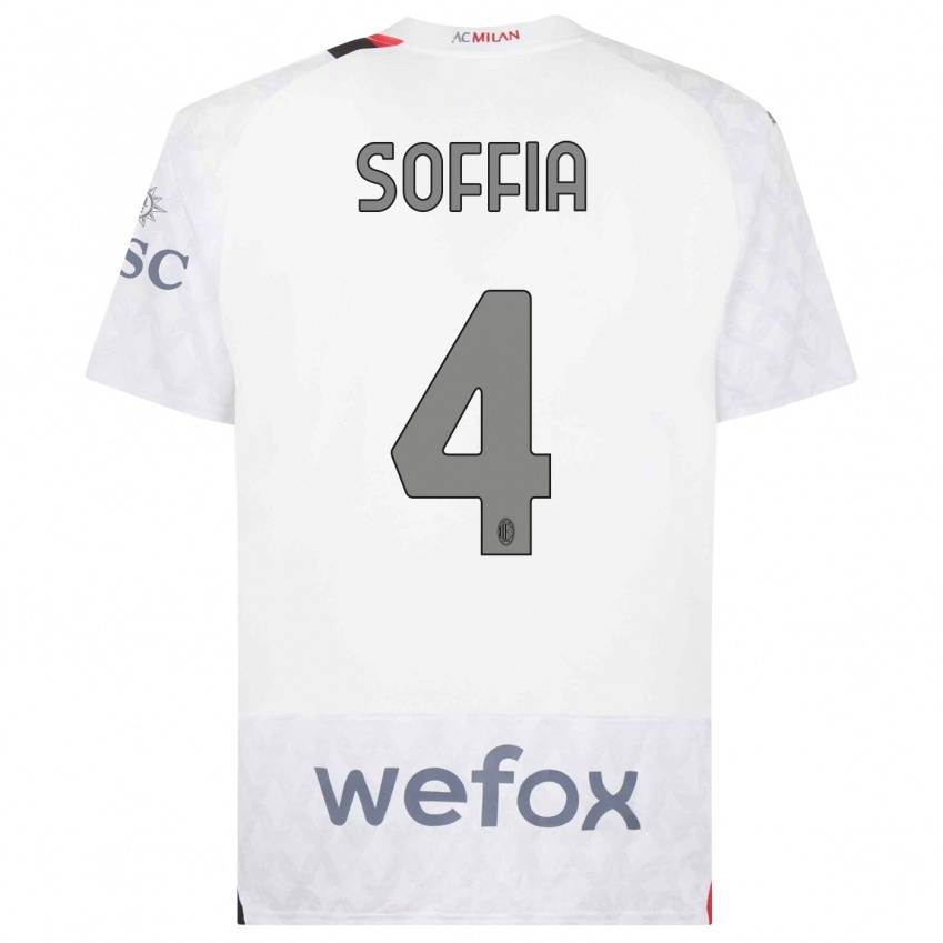 Herren Angelica Soffia #4 Weiß Auswärtstrikot Trikot 2023/24 T-Shirt