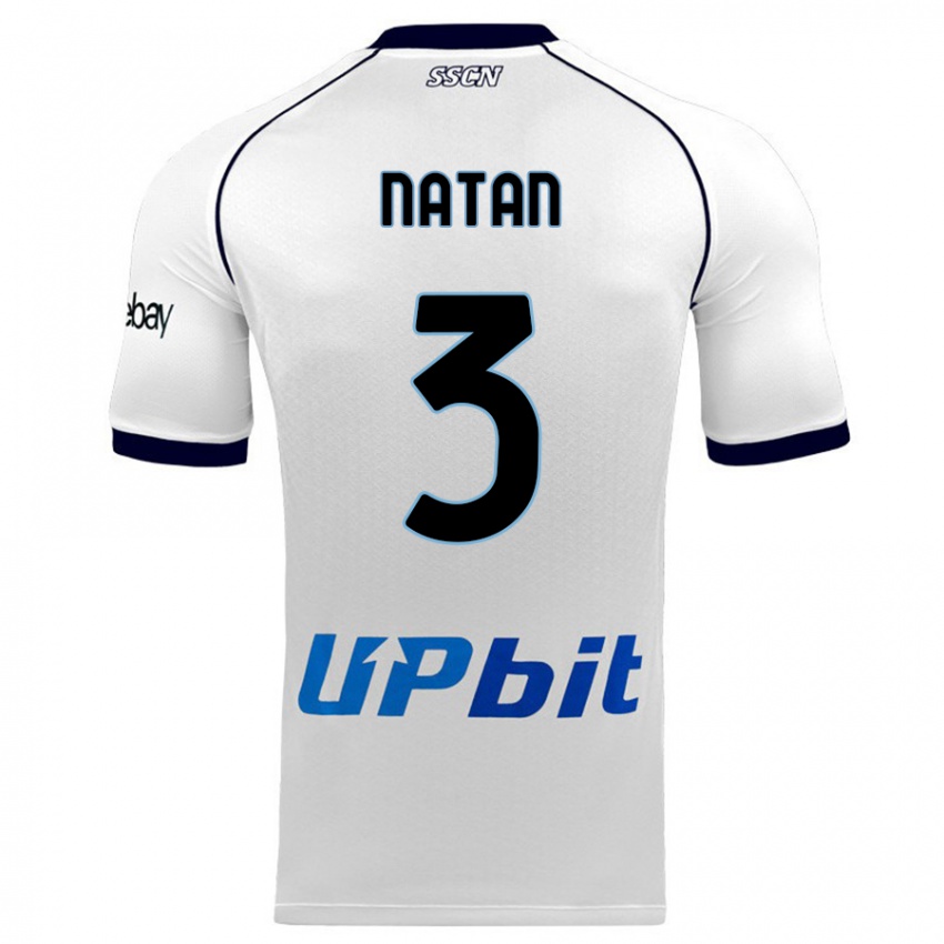 Herren Natan #3 Weiß Auswärtstrikot Trikot 2023/24 T-Shirt