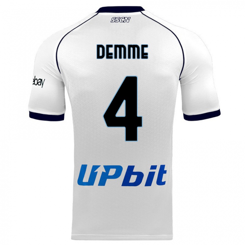 Herren Diego Demme #4 Weiß Auswärtstrikot Trikot 2023/24 T-Shirt